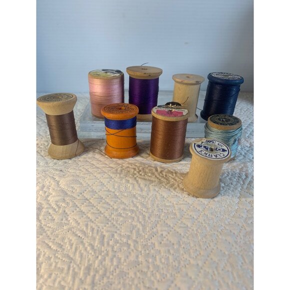 Wood Spools Set of 9 #44 - Picture 10 of 10